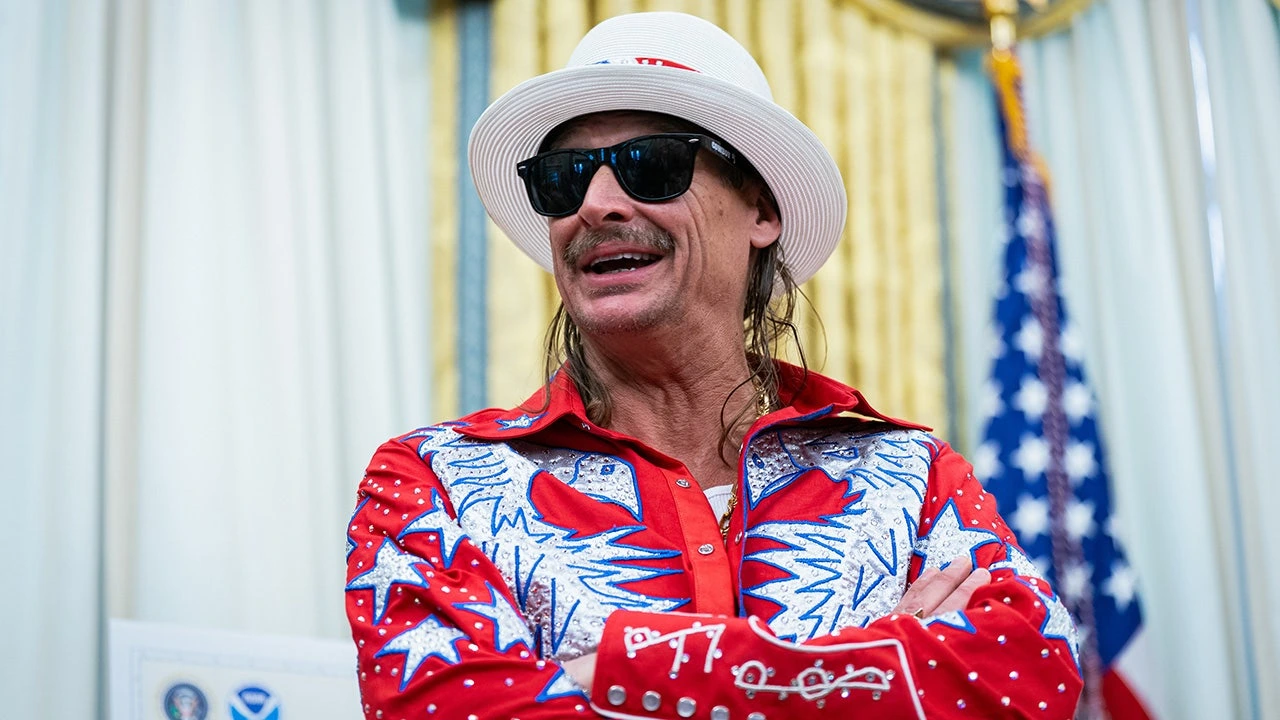 Kid Rock performing at Turning Point USA’s All-American Halftime Show as an alternative to Bad Bunny’s Super Bowl performance