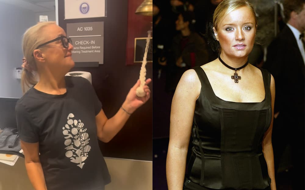 Portrait of The Office actress Lucy Davis, who has revealed she has incurable stage 4 breast cancer that has spread to her spine, hip, and ribs.