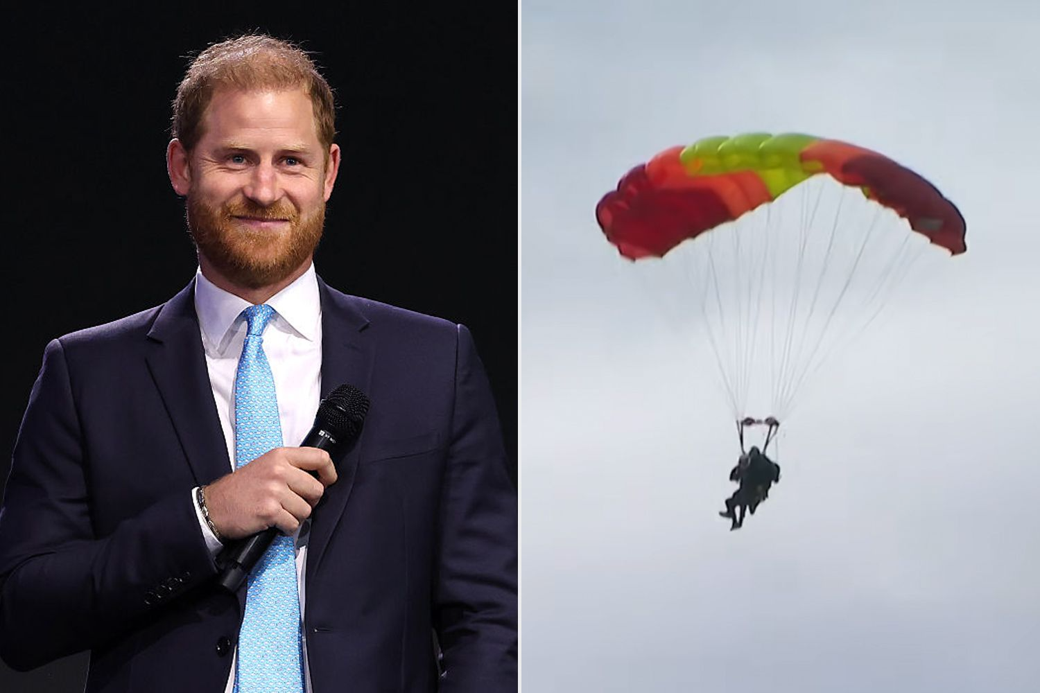 Prince Harry charity skydive in Canada as he completes a special promise to veteran Ed Marshall