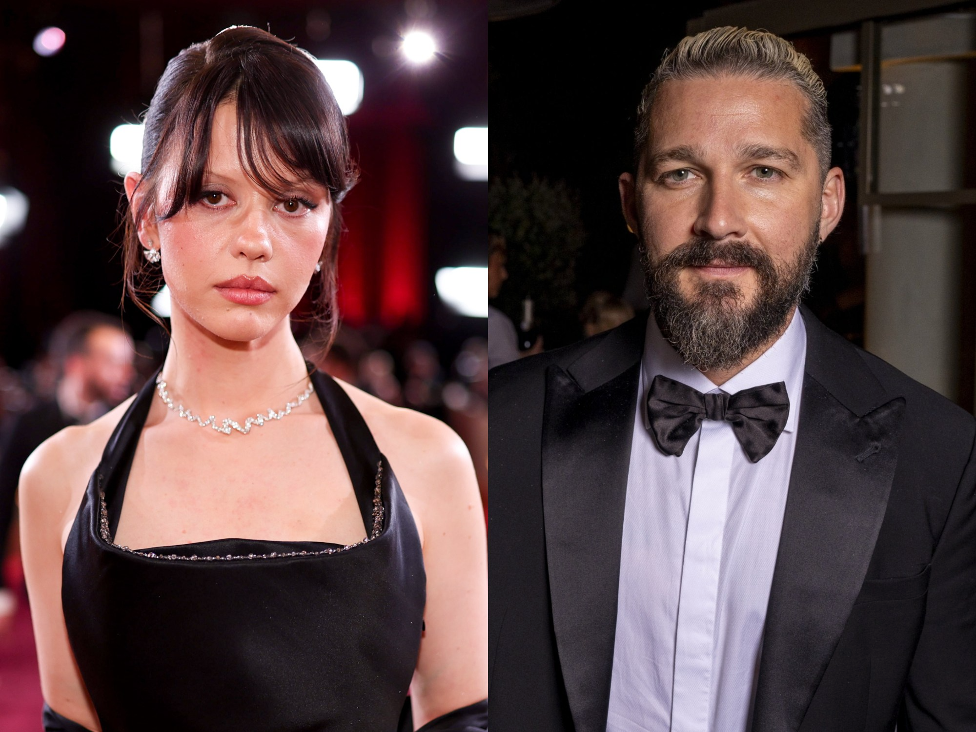 Mia Goth and Shia LaBeouf attend an event as Mia Goth files for divorce after their separation