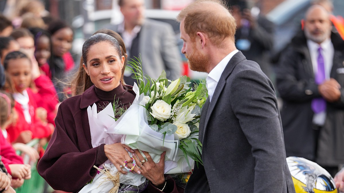 Prince Harry and Meghan Markle during their joint Nottingham charity visit in the UK.