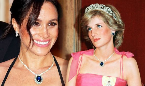 Princess Diana jewels Meghan Markle inherited, including her iconic aquamarine ring and Cartier diamond bracelet