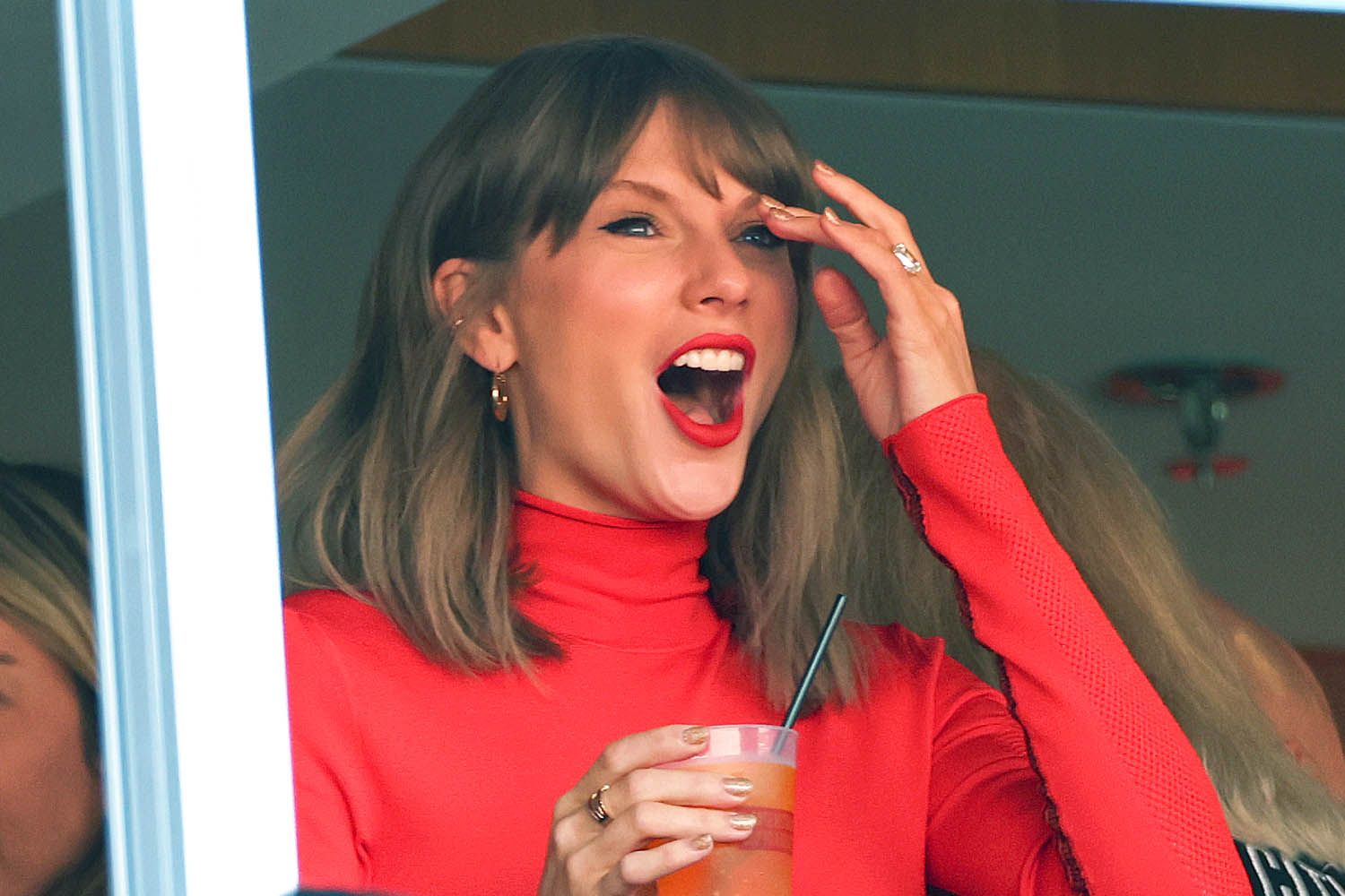 Taylor Swift cheers on husband Travis Kelce at the Chiefs game alongside Caitlin Clark and Este Haim.